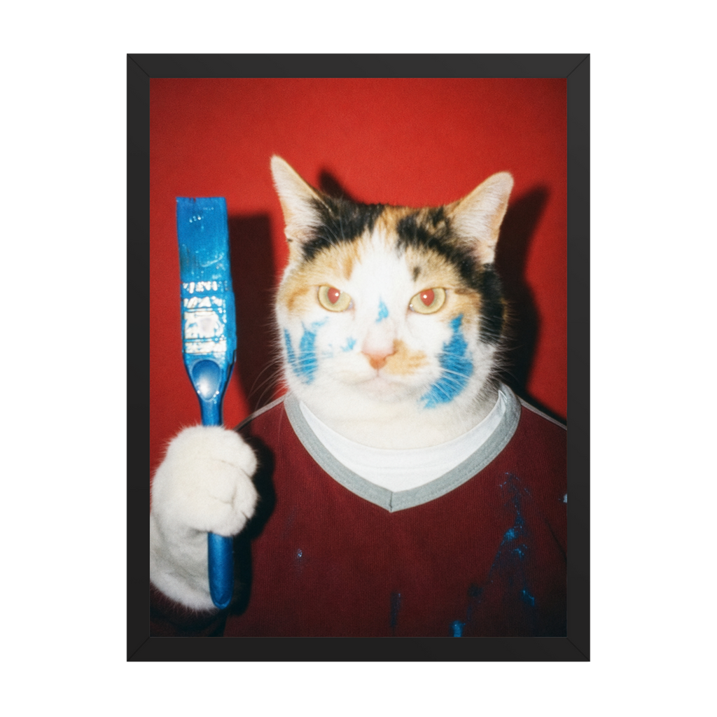 "Wet Paint"  - Framed Pet Portrait