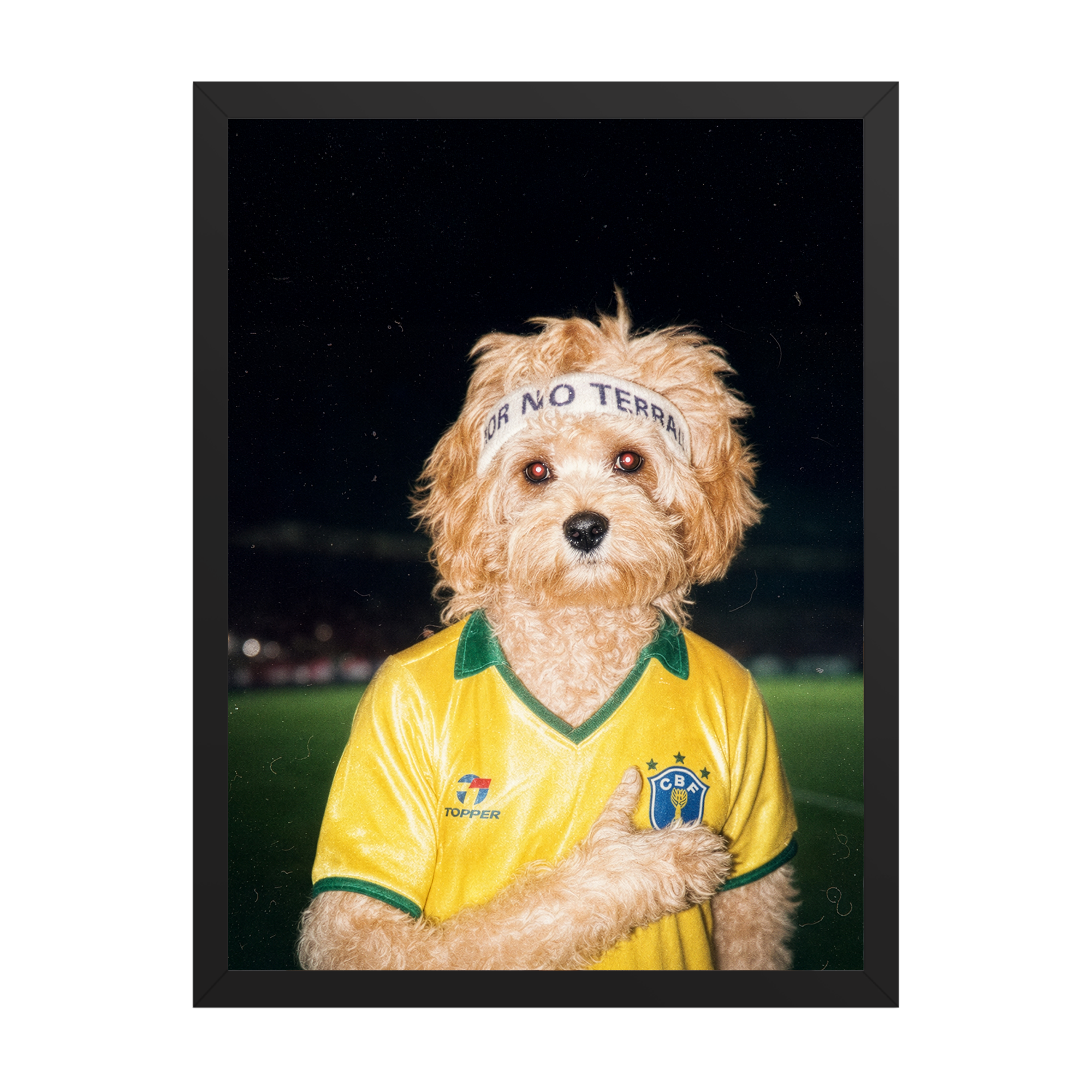 "The Headband" - Framed Pet Portrait