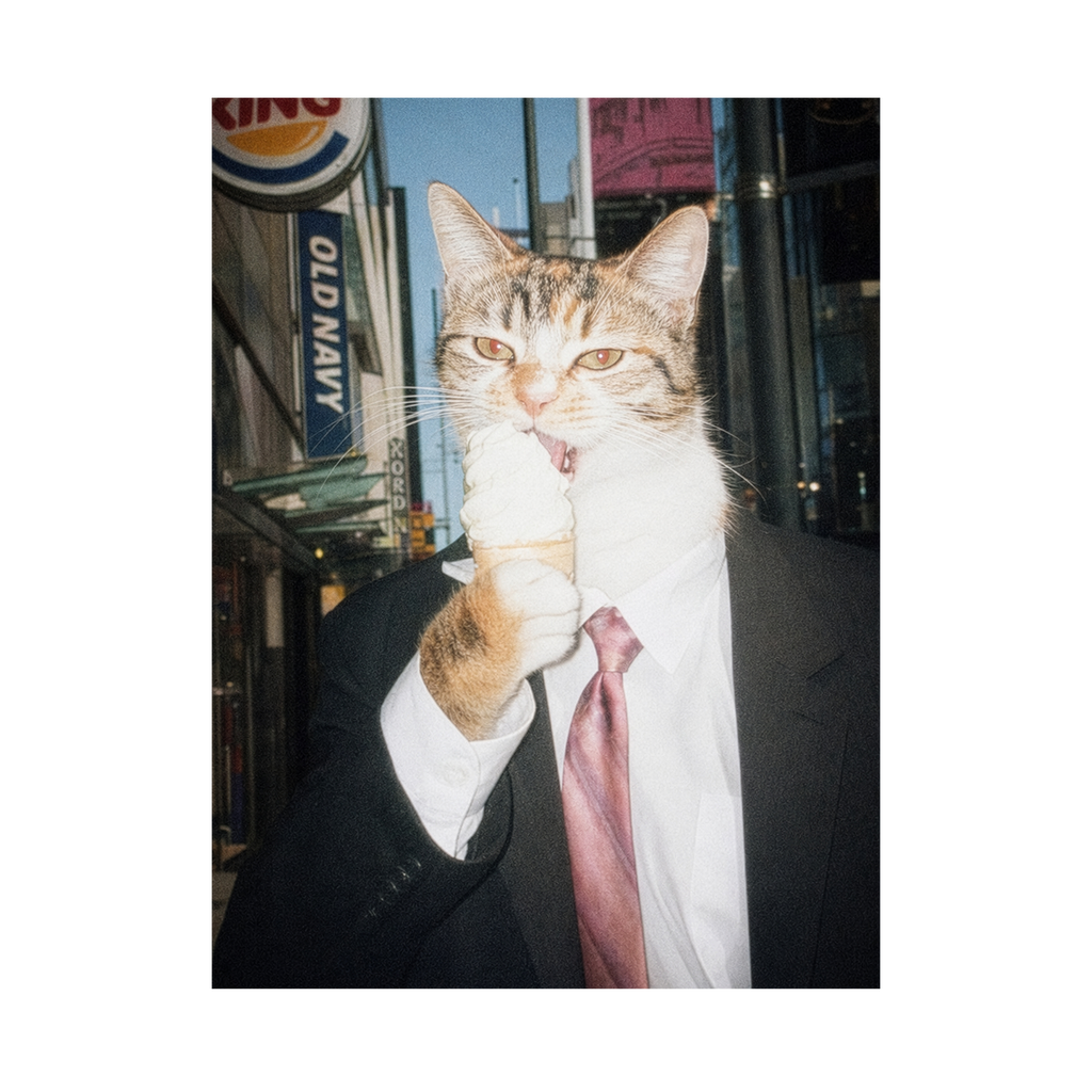 "City Snack" - Framed Pet Portrait