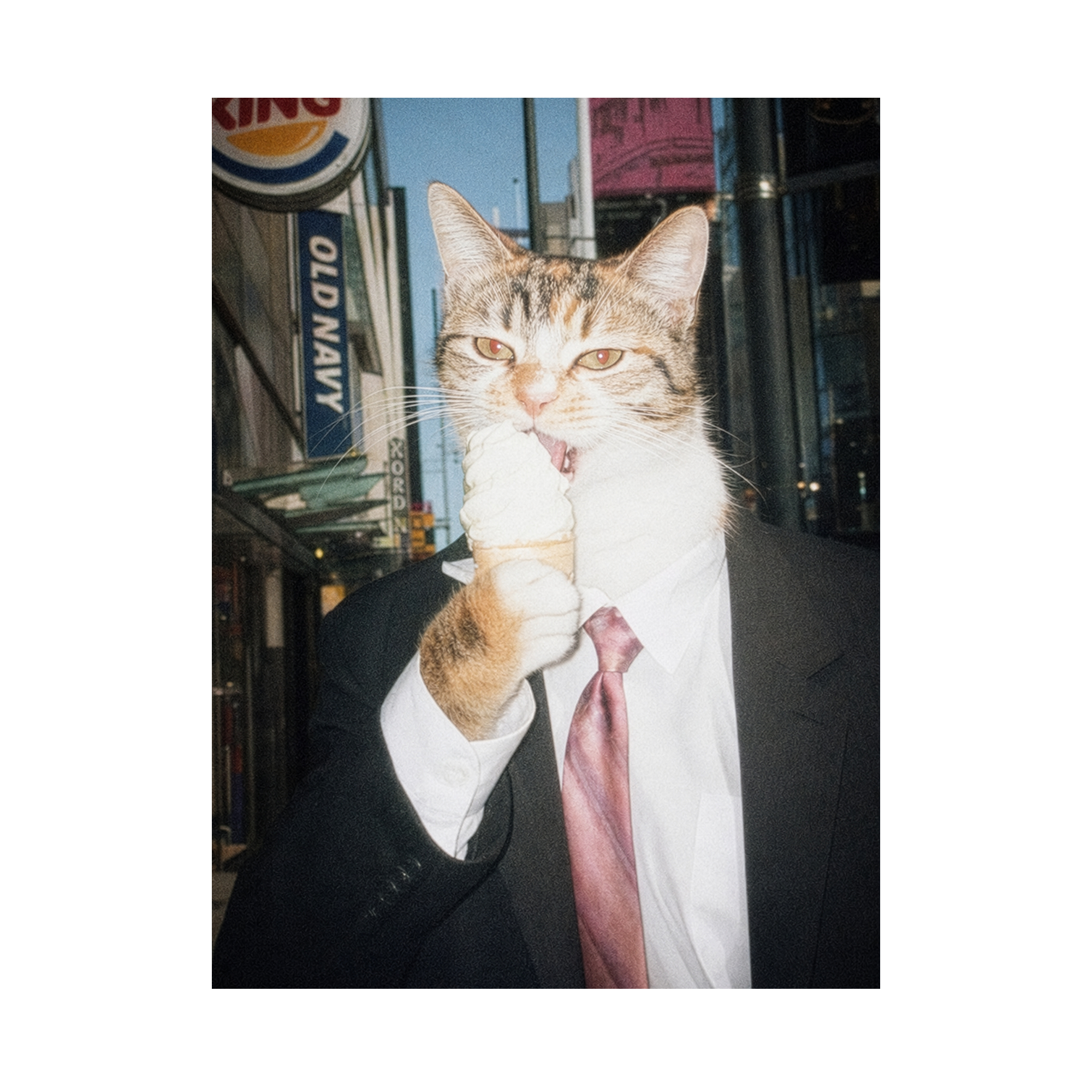 "City Snack" - Framed Pet Portrait
