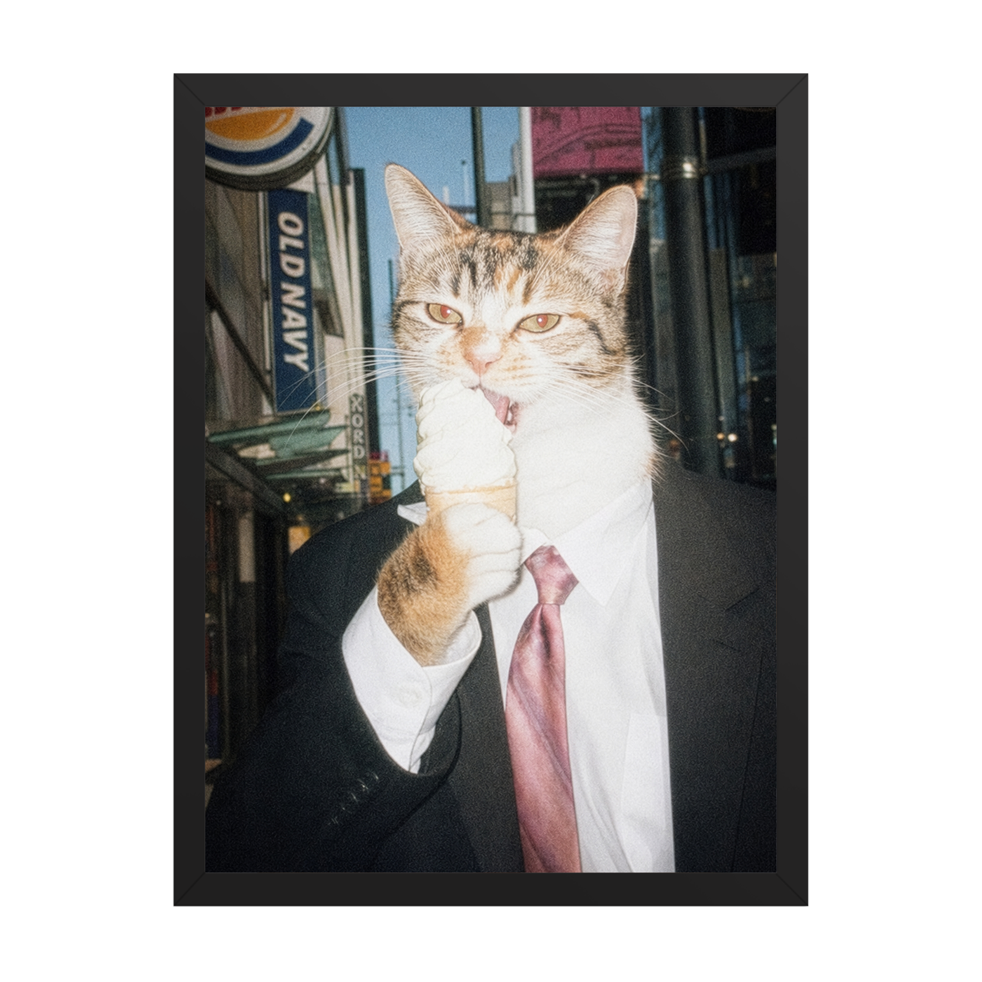 "City Snack" - Framed Pet Portrait