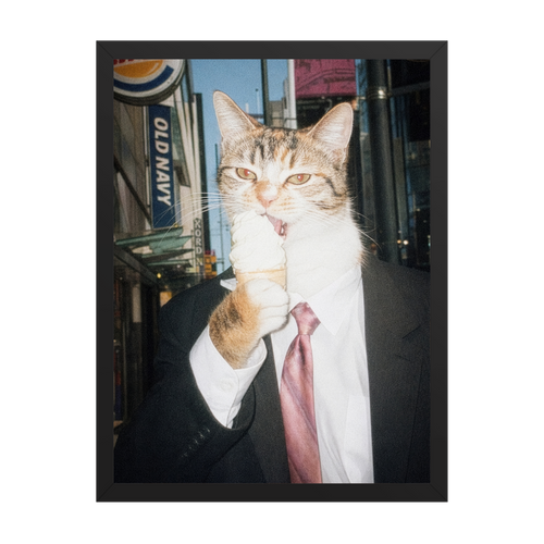 "City Snack" - Framed Pet Portrait