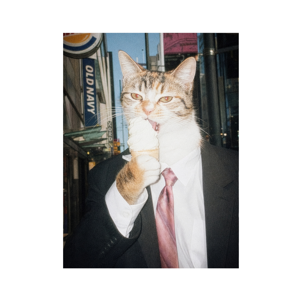 "City Snack" - Framed Pet Portrait