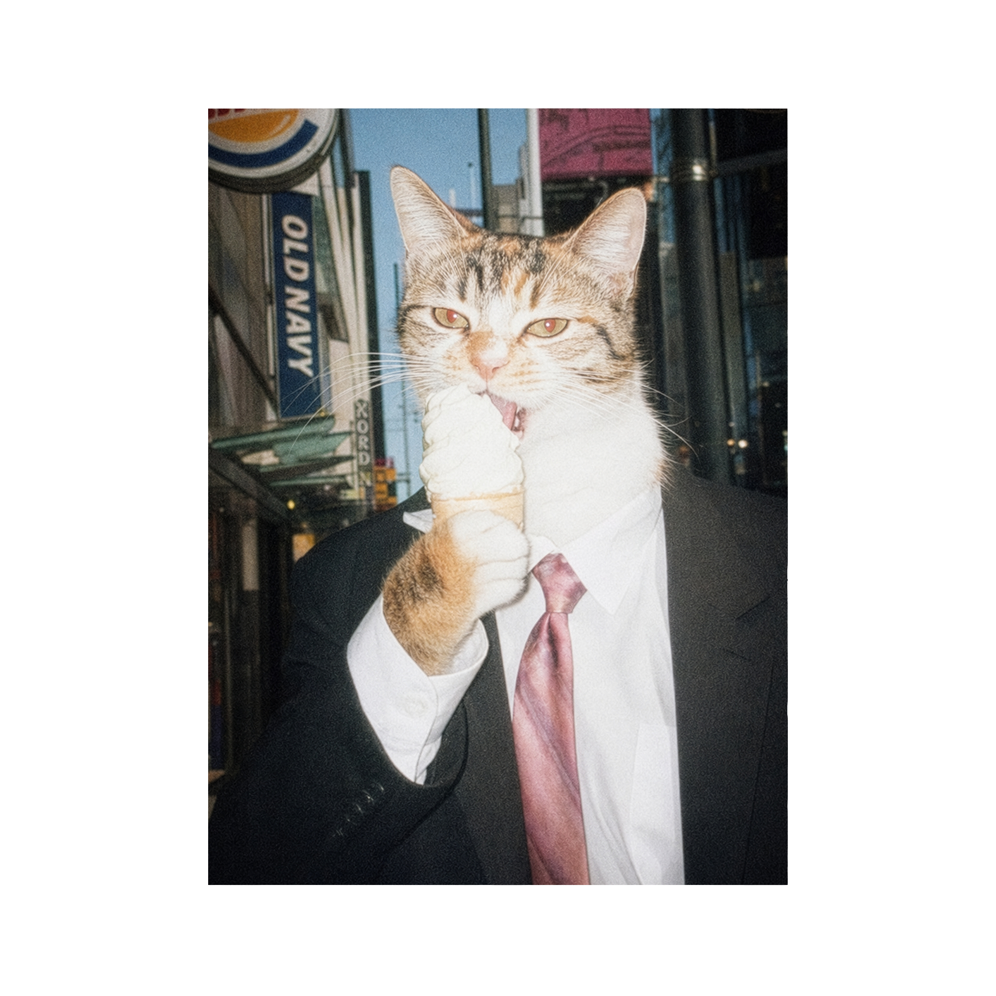 "City Snack" - Framed Pet Portrait