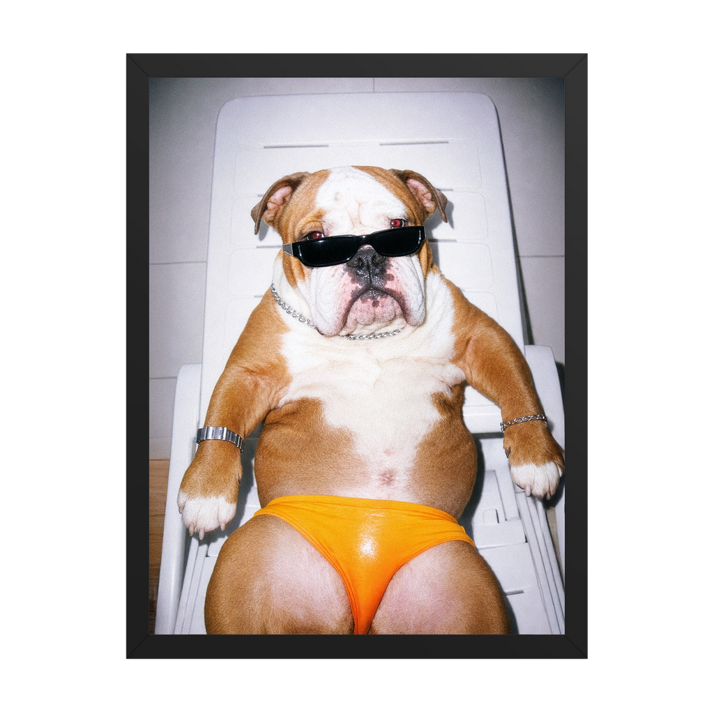 "Sexy Beast" - Framed Pet Portrait