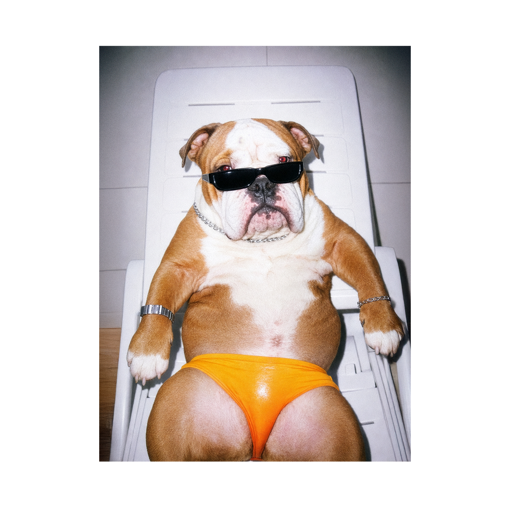 "Sexy Beast" - Framed Pet Portrait