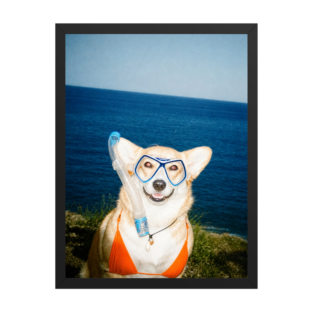 "Beach Body"  - Framed Pet Portrait