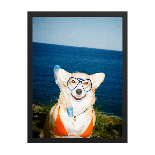"Beach Body"  - Framed Pet Portrait